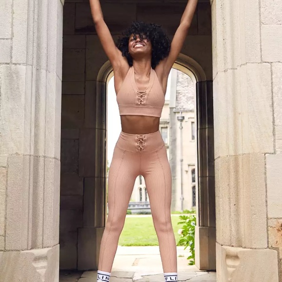 aerie | Pants & Jumpsuits | New Aerie Offline Ribbed High Waisted Lace Up Legging Medium | Poshmark